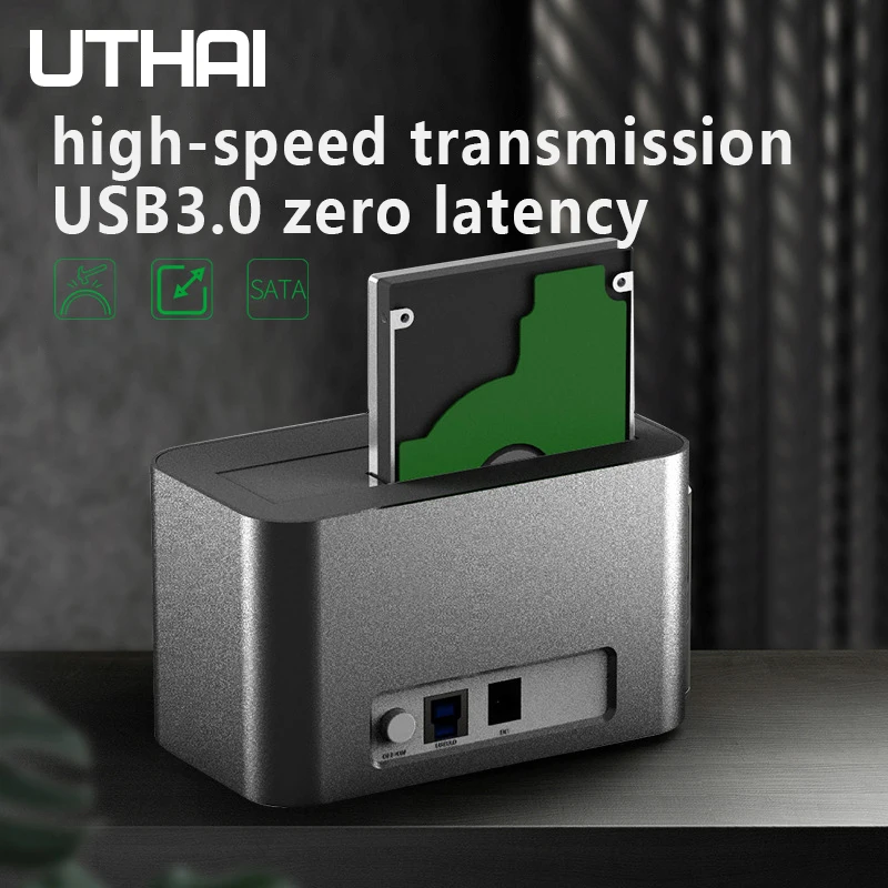 

UTHAI Universal 2.5/3.5 Inch HDD Enclosure USB3.0 TO SATA Hard Disk Box Type-C Desktop Socket Support System Windows MAC Linux