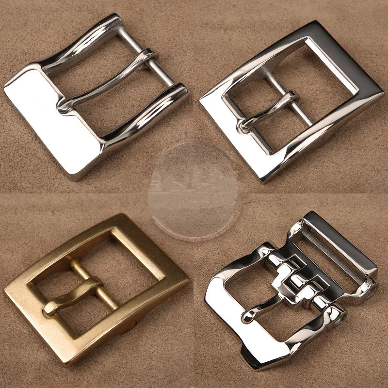 New stainless steel brass belt buckle Men\'s solid belt Buckle Retro Belt buckle Casual Accessories Smooth 4.0cm belt buckle