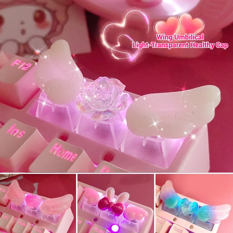 

Крыло клавиатуры прозрачный квадратный механический колпачок клавиатуры милый прозрачный Сейлор Мун красочный хрустальный шар крыло синий розовый подарок