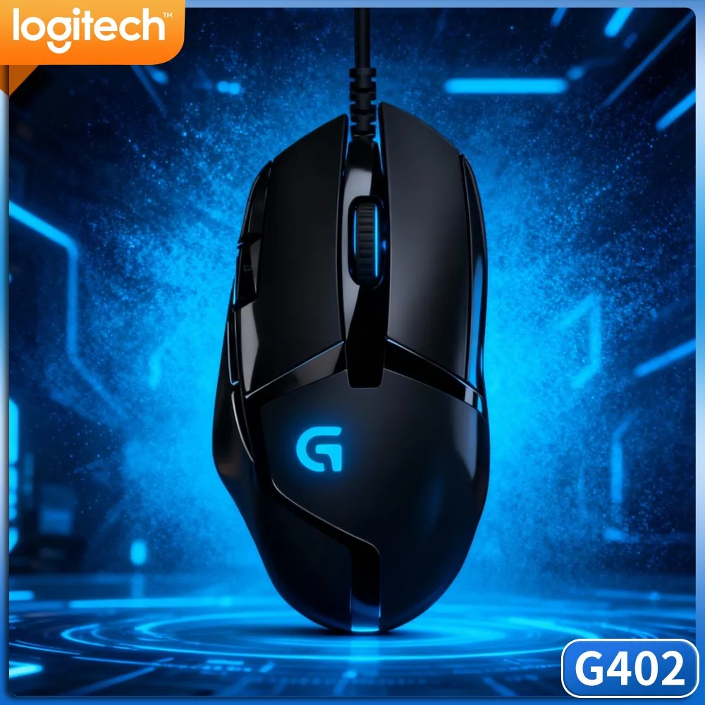 Logitech G402 Hyperion Fury Gaming Mouse 500 IPS High‑Speed Movement Tracking On‑Fly DPI Switch For Amateur E‑Sports