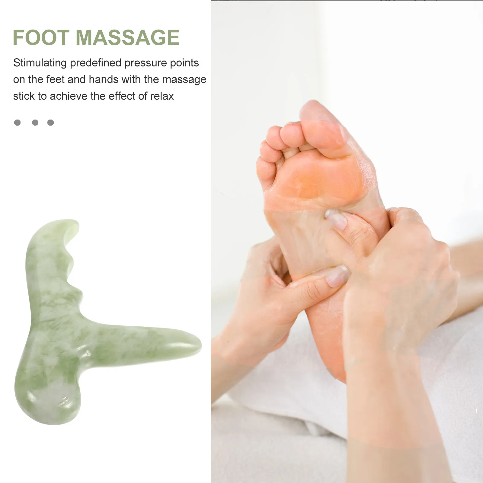 

Массажный ролик из натурального камня для стоп и рук, для точечного массажа, портативный, легкий, для расслабления мышц тела, для домашнего спа-ухода