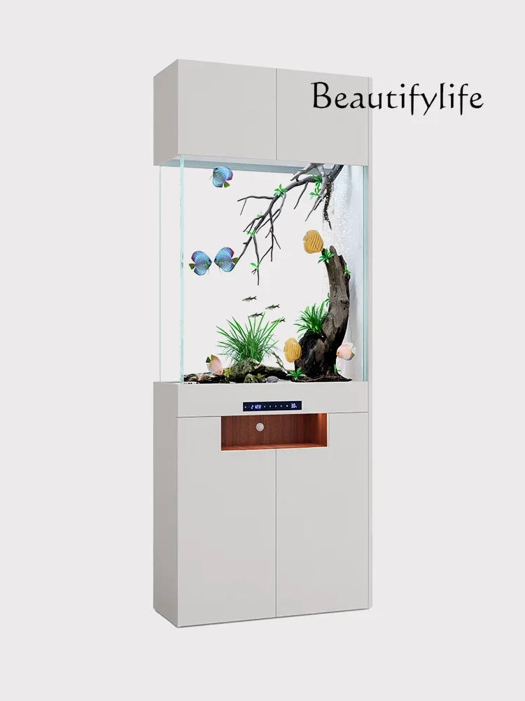 X40 Fish Tank Small Living Room Lazy Ecological Glass Bottom Filter Ancient Method Intelligent Aquarium