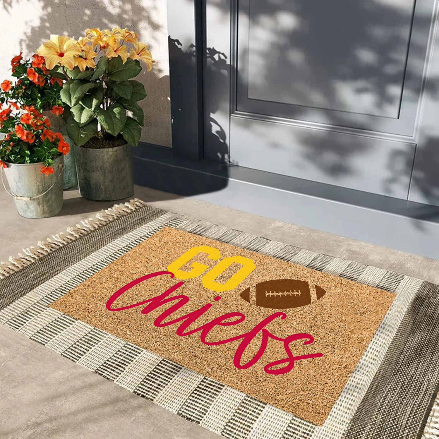 

Custom Football Team Name Door Mat,Welcome Mat for Sports Fan, Football Doormat. Football and Sports Gifts,Team Spirit Mat