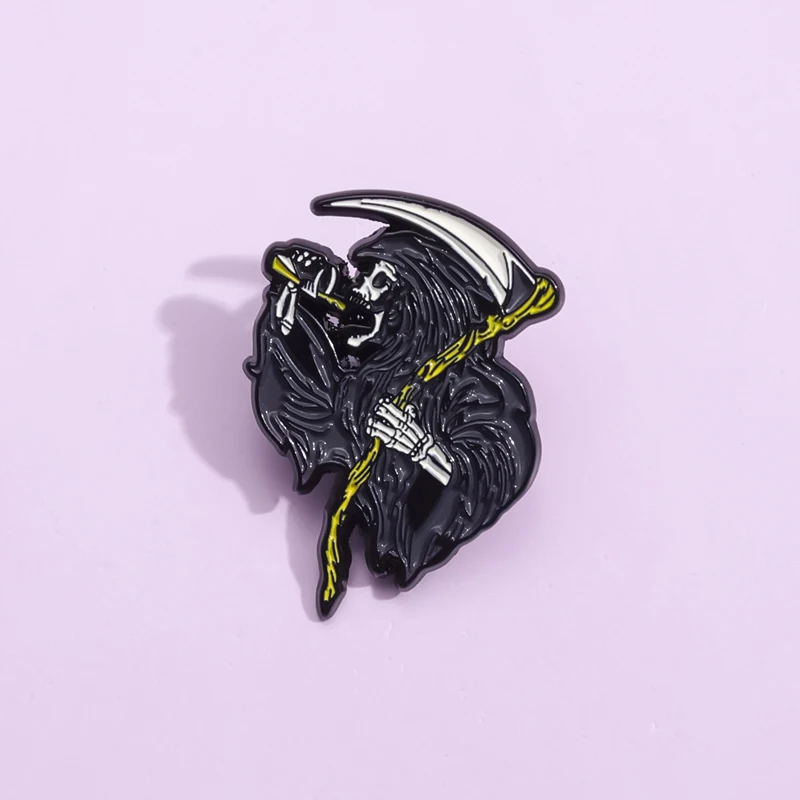 Spilla Fiore Luna Spilla Corvo Spilla Gotica Punk Spilla Con Piume Di - Foto 7