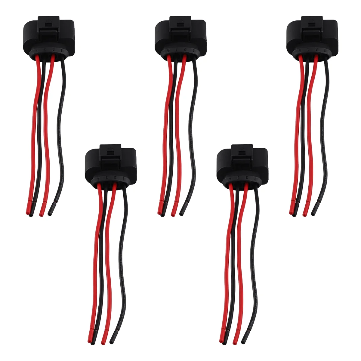 5 Pcs 4 Pin Auto Wire Harness Connector Coil Extension Adapter Electrical Plug for Volkswagen Audi Passat