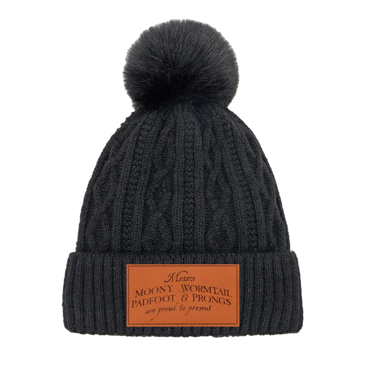 

Moony Wormtail Padfoot & Prongs Casual Pompom Knit Hat for Daily Commute Outdoor