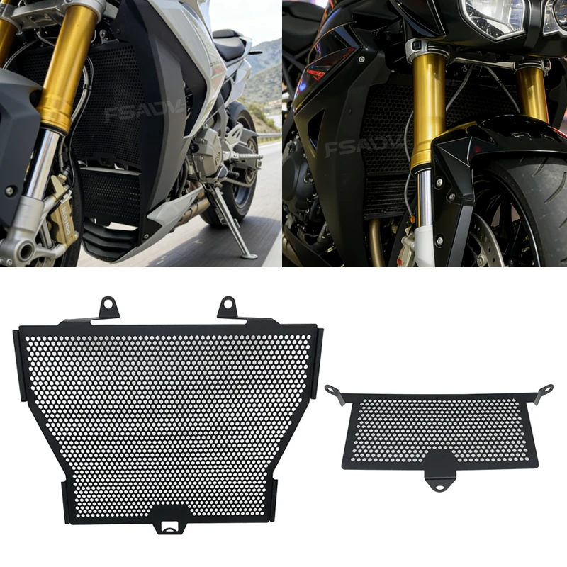 

Решетка радиатора мотоцикла, защитная крышка, подходит для BMW S1000R 2013-2020/S1000XR 2015-2019/S1000RR 2010-2018 2017, защита масляного радиатора