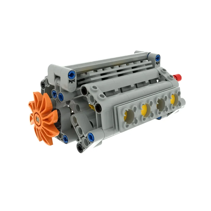 Kit di costruzione di modelli di motori W16: blocchi tecnici di piccole particelle con potenza meccanica Giocattolo educativo STEM fai-da-te per bambini adulti