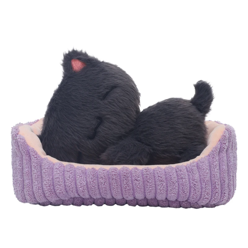 Capibara tumbado de alta calidad, gato negro, zorro en nido, animales de peluche de dibujos animados súper lindos, peluche de peluche para niños, regalo de cumpleaños