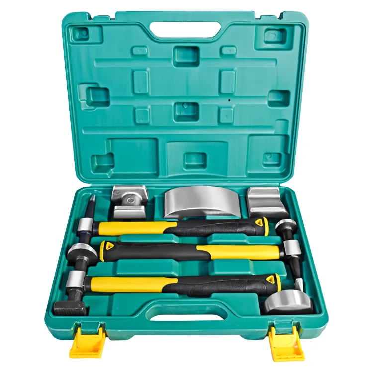 7 Pieces Of Car Body Dent Repair Hammer Dolly Set Hammer Dent Body Fender Tool Automotive Sheet Metal Repair Tools