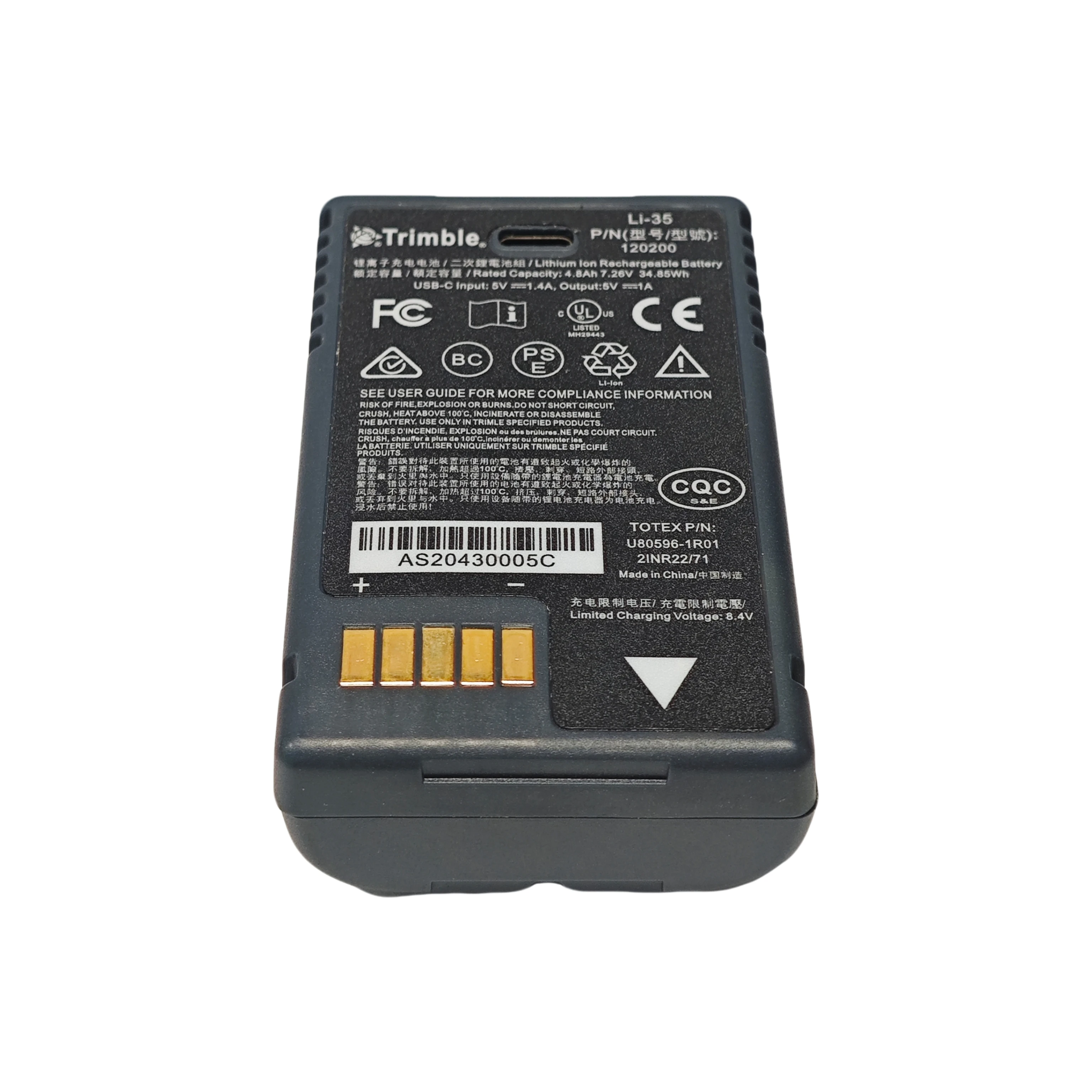 Li-35 Handheld Data Controller Extended Battery 120200 for Trimble TSC5 Ranger 5 Surveying Total Station GNSS RTK GPS Tool