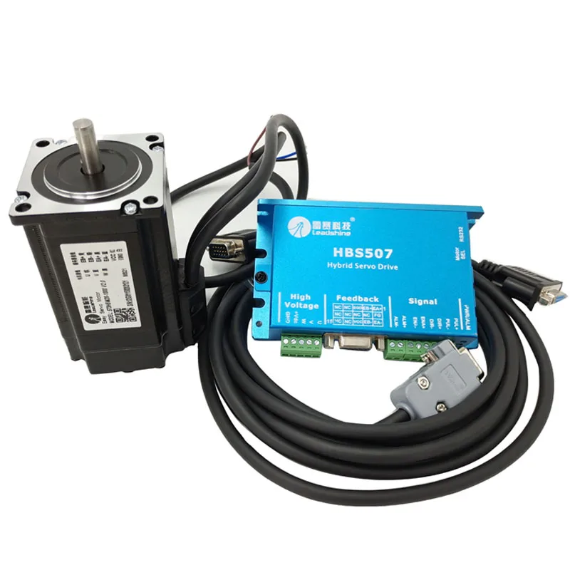 Leisai NEMA23 Hybrid Servo Kit UVW Three-Phase Closed-Loop Motor HBS507 Engraving Machine 2NM Motor