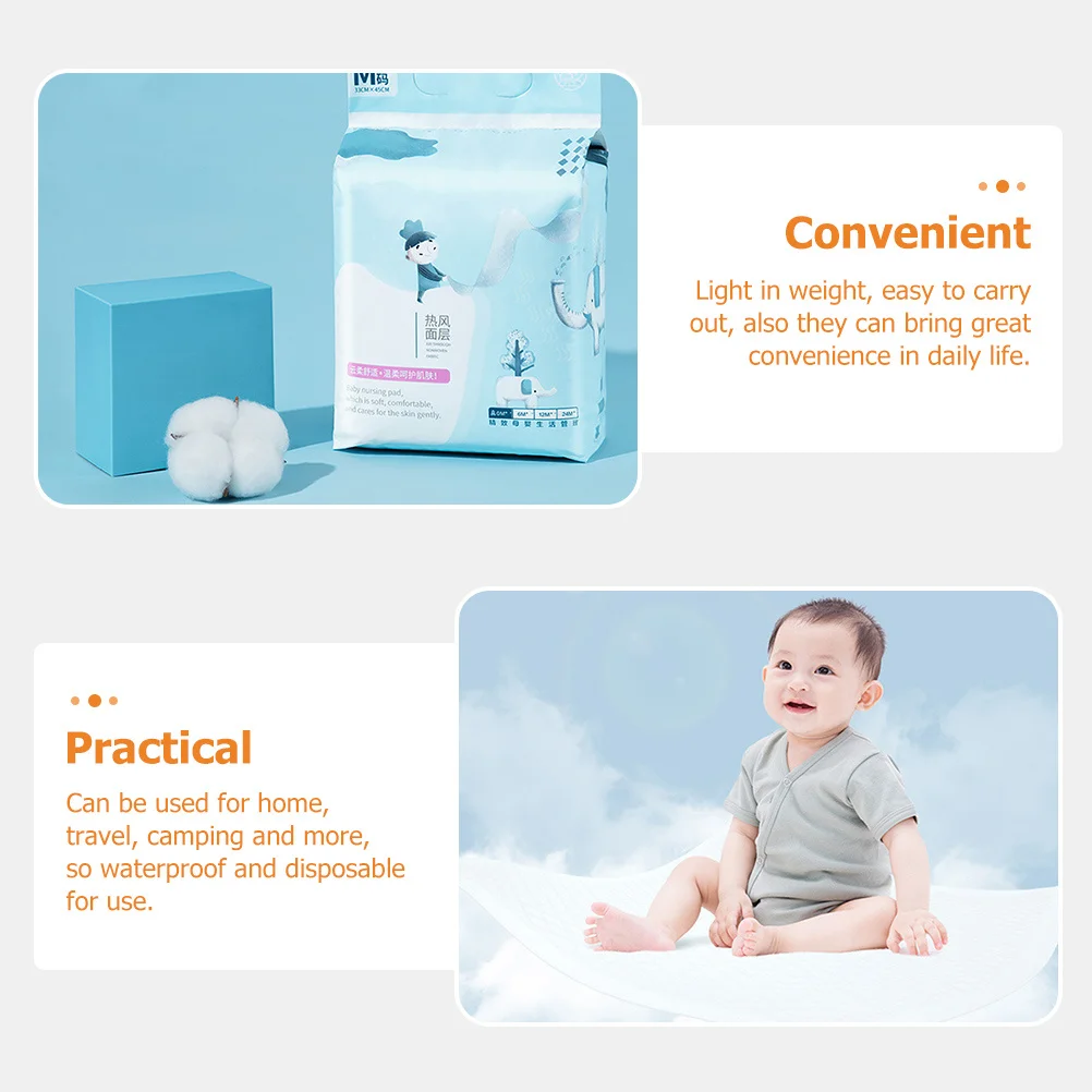 20 قطعة منصات حفاضات يمكن التخلص منها مقاوم للماء وسادة تغيير حفاضات الطفل للسفر المنزل التخييم خفيفة الوزن المحمولة تغيير منصات