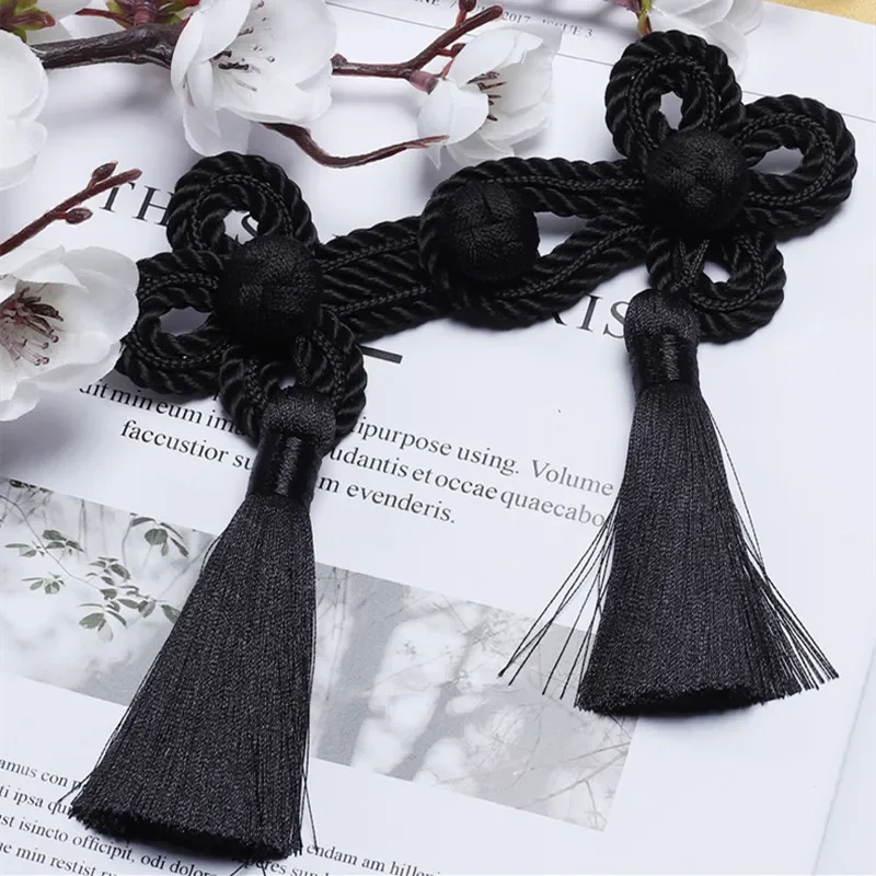 1pcs Cheongsam Buckle with Tassel Decorative Coat Sweater Bag Fashion Clothes Suit Accessory Tassel Button