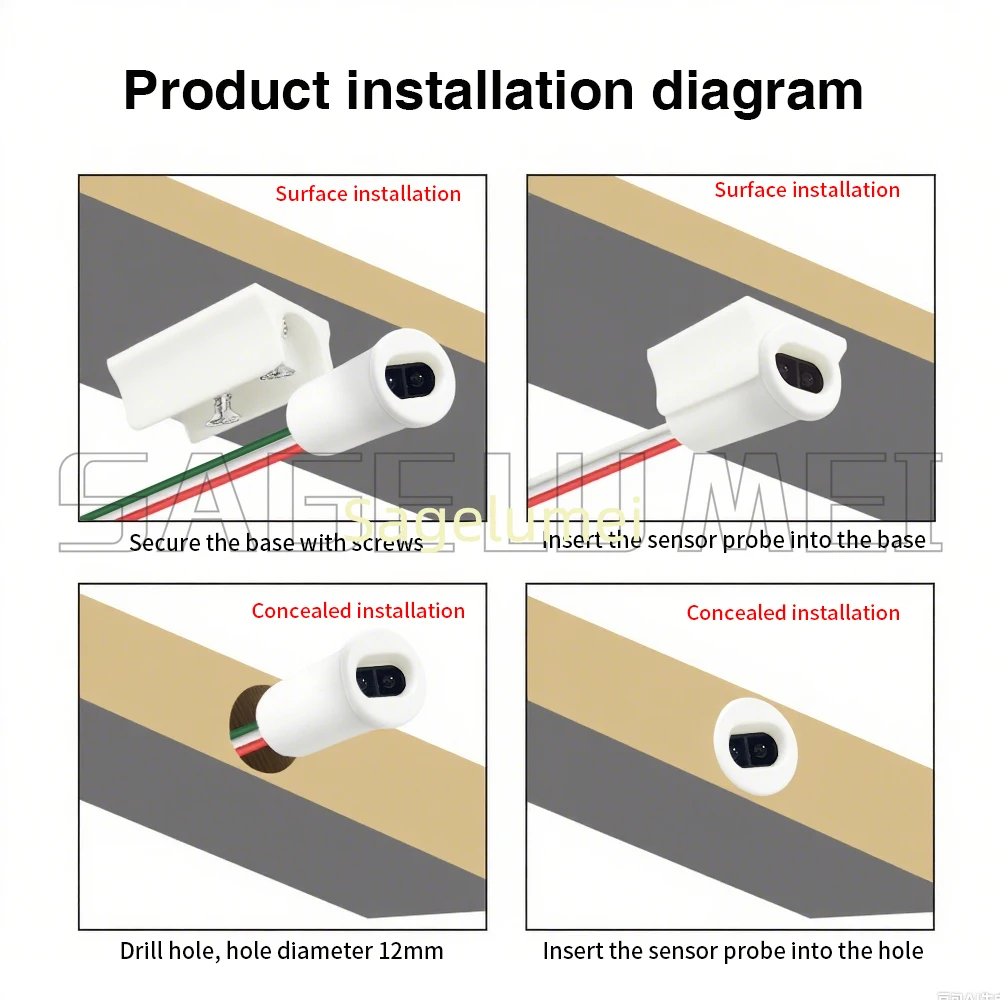LED-Controller GL-SW-001 Mini White Shell IR-Sensor Auto On/Off Gesteuerung für WLED/ZigBee Schrankleuchte Sofortige Reaktion