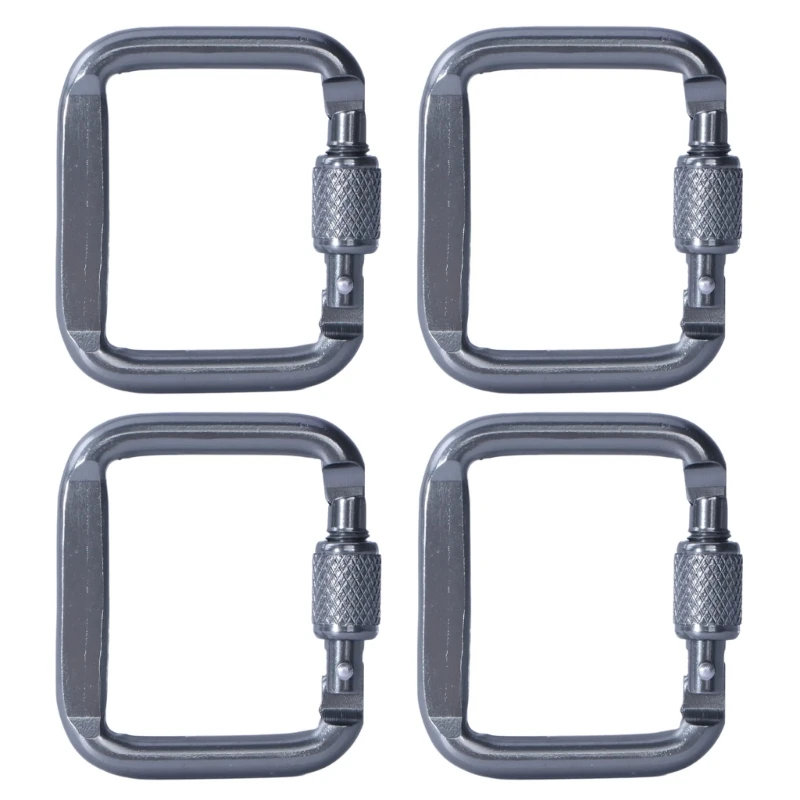 Camping Hikings Travel Aluminum Alloys Carabiner Hook Square Climbing Buckle