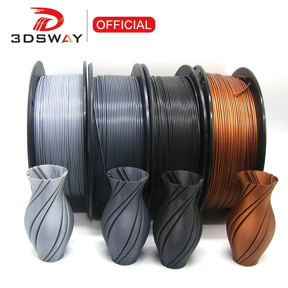 

metal filament 1kg 1 75mm printer 3d printing PLA metallic luster FDM material red copper steel iron Consumables