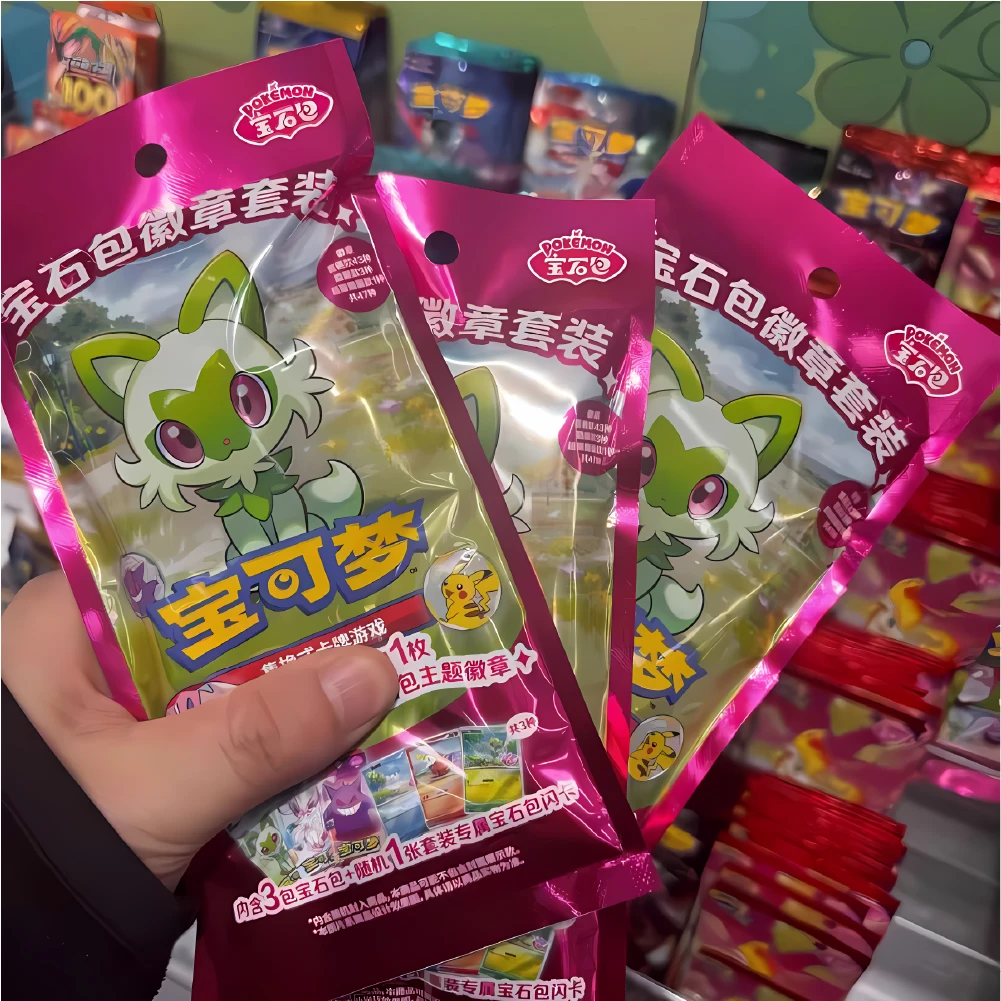 Pokemon TCG Gem Pack Vol.1.2.3 Badge Set - Bulbasaur Charmander Squirtle Starter Collectible Cards Gift 100% Original with Displ view 6