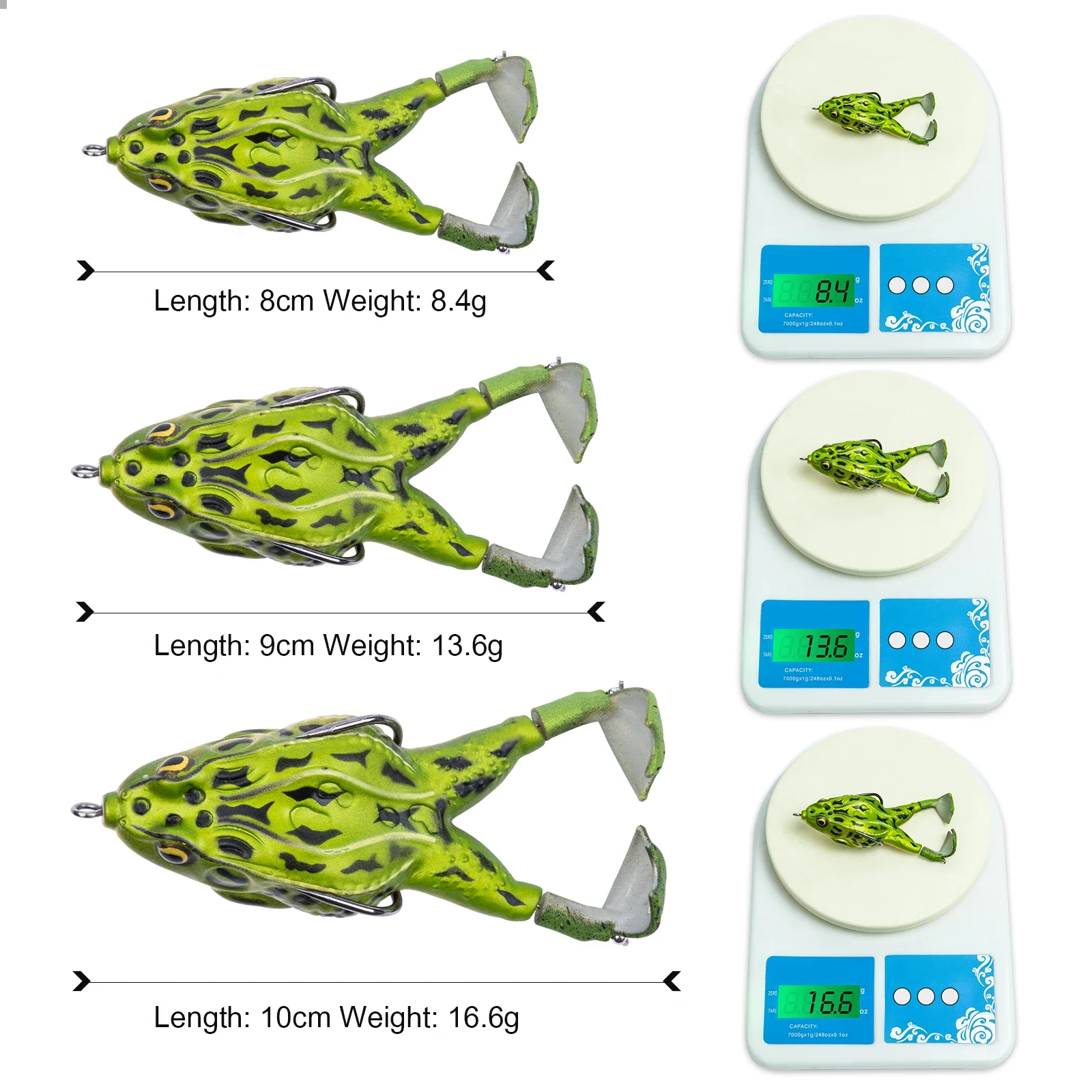 Goture 8.4g 13.6g 16.6g Frog Fishing Lures Soft Tube Bait Topwater Swimbait Floating Bait with Hook for Bass Trout Fishing Rod view 4