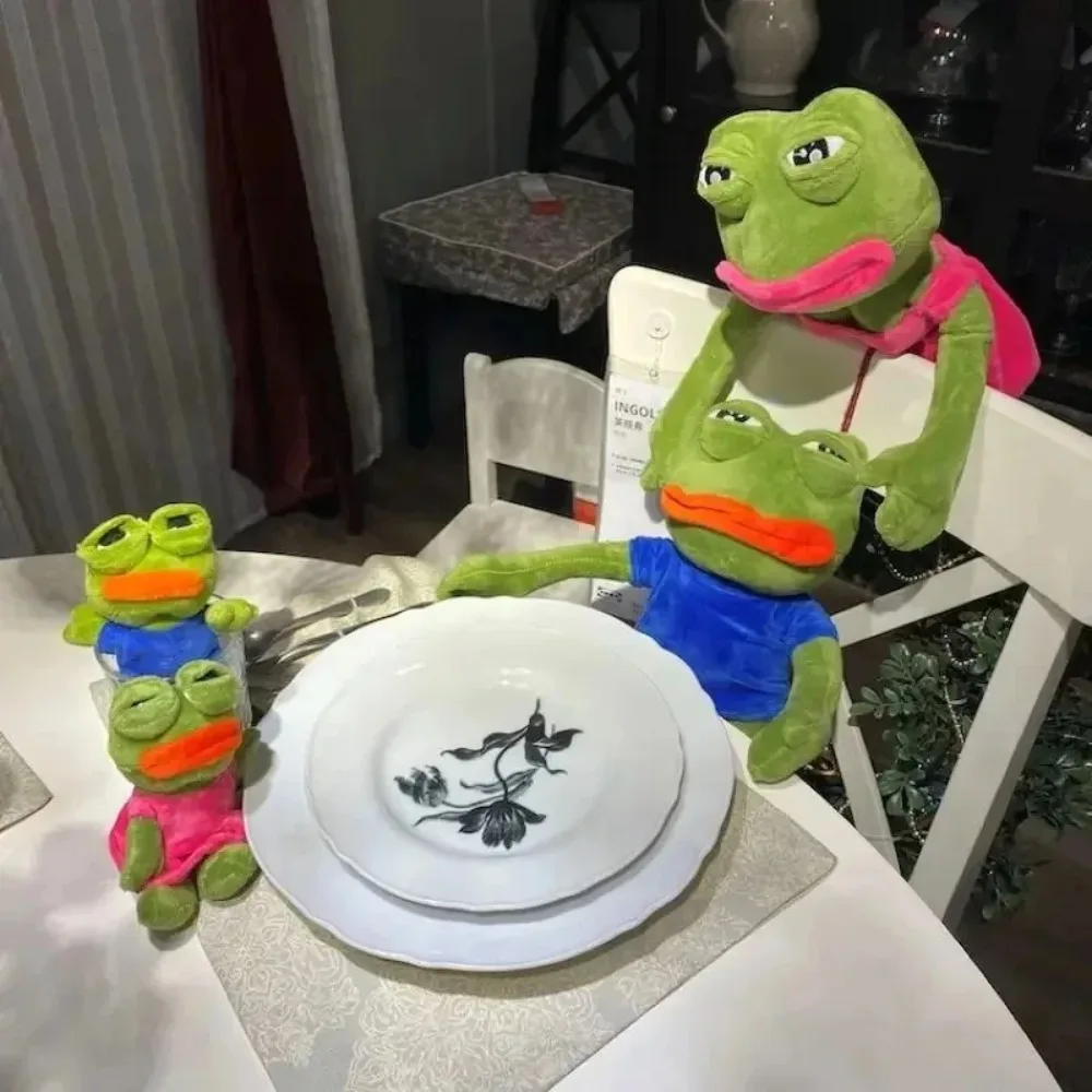 45 cm rana triste peluche morbido farcito · cuscino espressione Pepe la rana triste animale peluche bambola regali di compleanno per i bambini