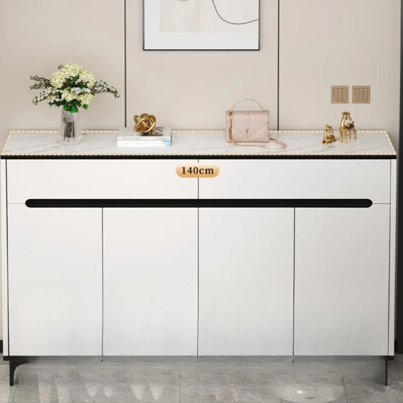 تصميم خزانة خذاء فاخرة تخزين رخيصة جميلة طويل القامة تخزين خزانة خذاء خشب معدني أثاث Armario Zapatero للمنزل #6