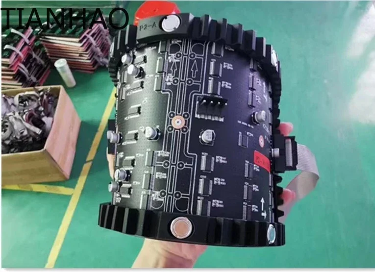 LED Flexible Soft Screen Curved Display Module Special Shape Cylindrical Round Large Format