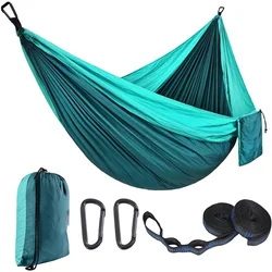 Goture-hamaca portátil de nailon de seda de hielo para exteriores, cama colgante grande y ancha para acampar, jardín, tienda de viaje de ocio, Duyan, 270x140cm