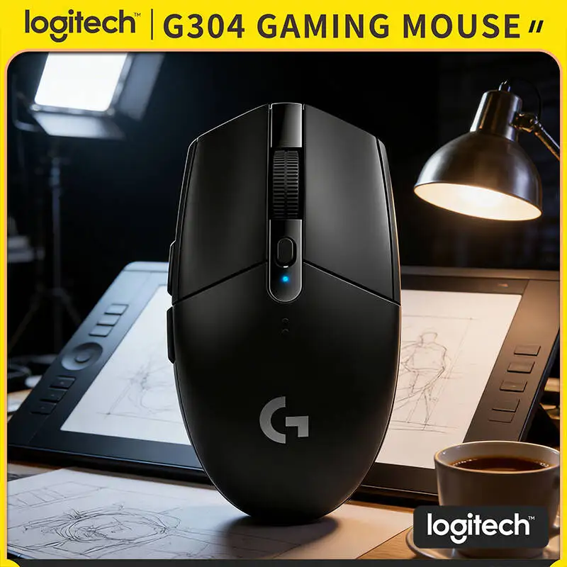 

Беспроводная игровая мышь Logitech G304 LIGHTSPEED, 12000 DPI, задержка 1 мс, сенсор HERO, 250 часов автономной работы, портативная, эргономичная, для работы и игр