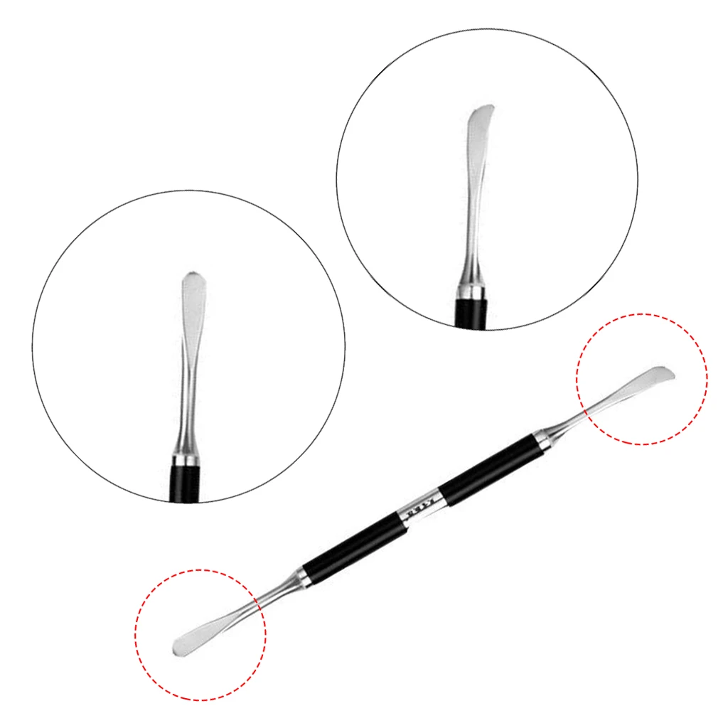 أداة ملعقة خلط مستحضرات التجميل المضادة للطرف المزدوج لظلال العيون