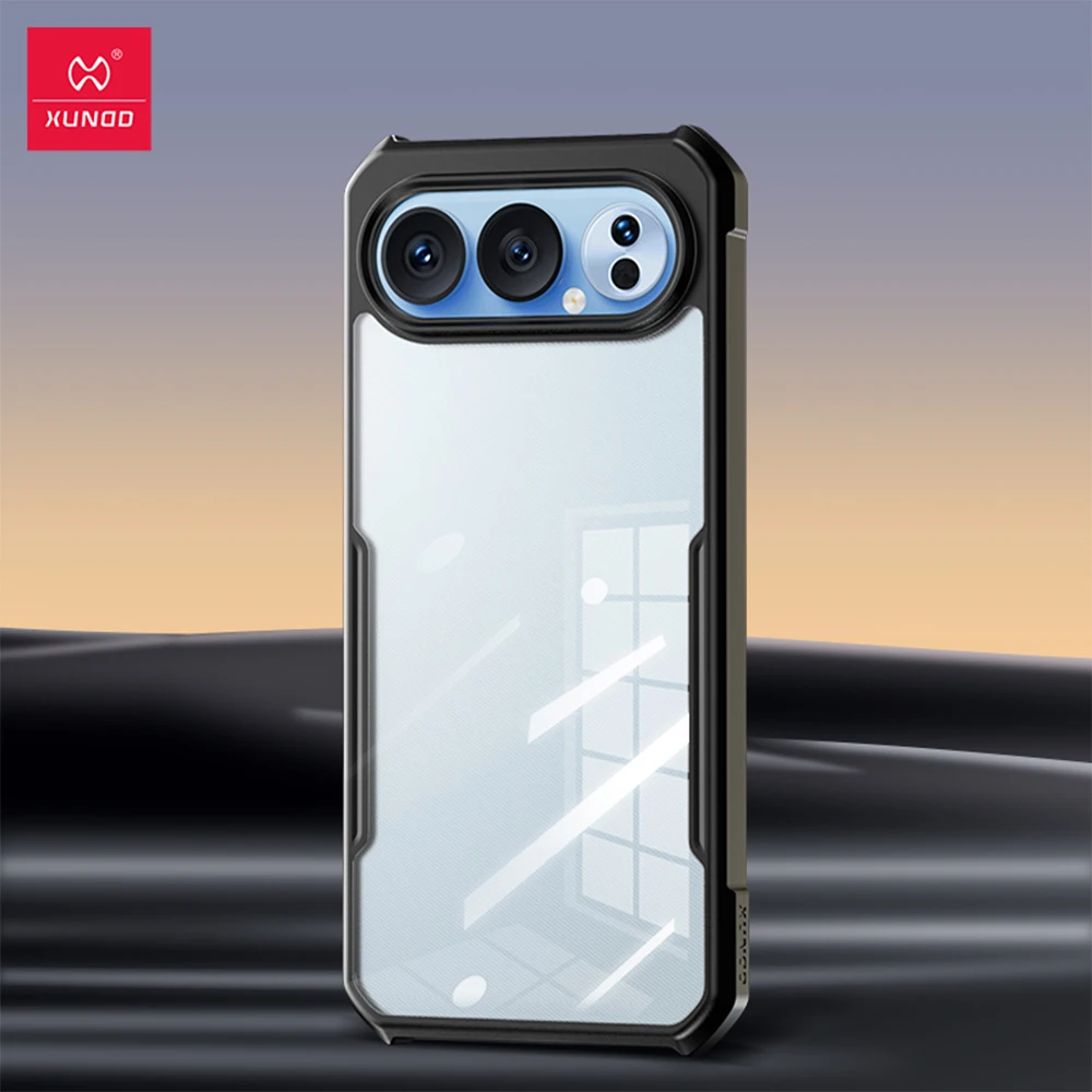 Xundd For Honor 500 & 500 Pro Case - Airbag Shockproof Anti-drop Protective Cover, Acrylic & TPU Back Stripes Transparent Funda