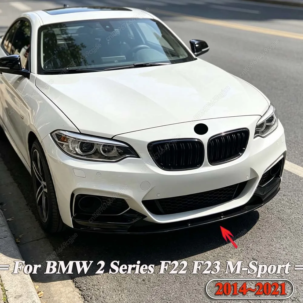Car Front Bumper Splitter Lip  Diffuser Spoiler Canard ABS Kit For BMW F22 F23 M235i M240i 220i 228i 230i M-Sport 2014-2021 Trim