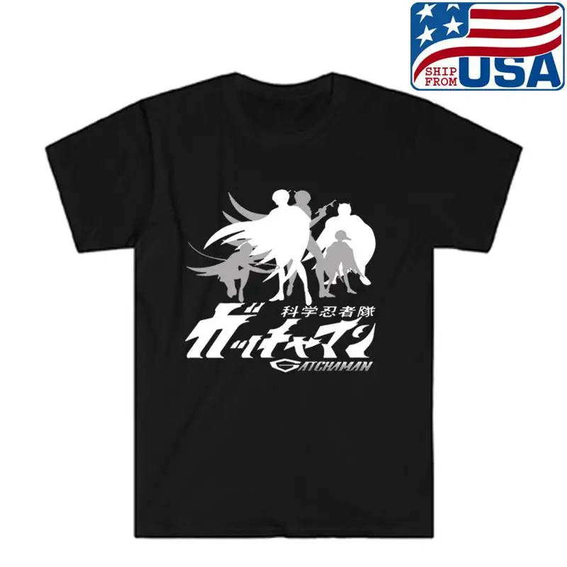 تي شيرت Gatchaman G Force Japan Retro TV Show للرجال باللون الأسود مقاس S إلى 5XL #1