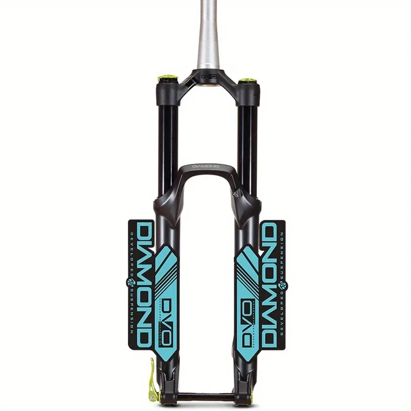 Adhesivo para horquilla delantera de bicicleta de montaña DVO Diamond de 6 piezas: ajuste, impermeable, resistente a impactos, diseño aerodinámico con logotipo DVO