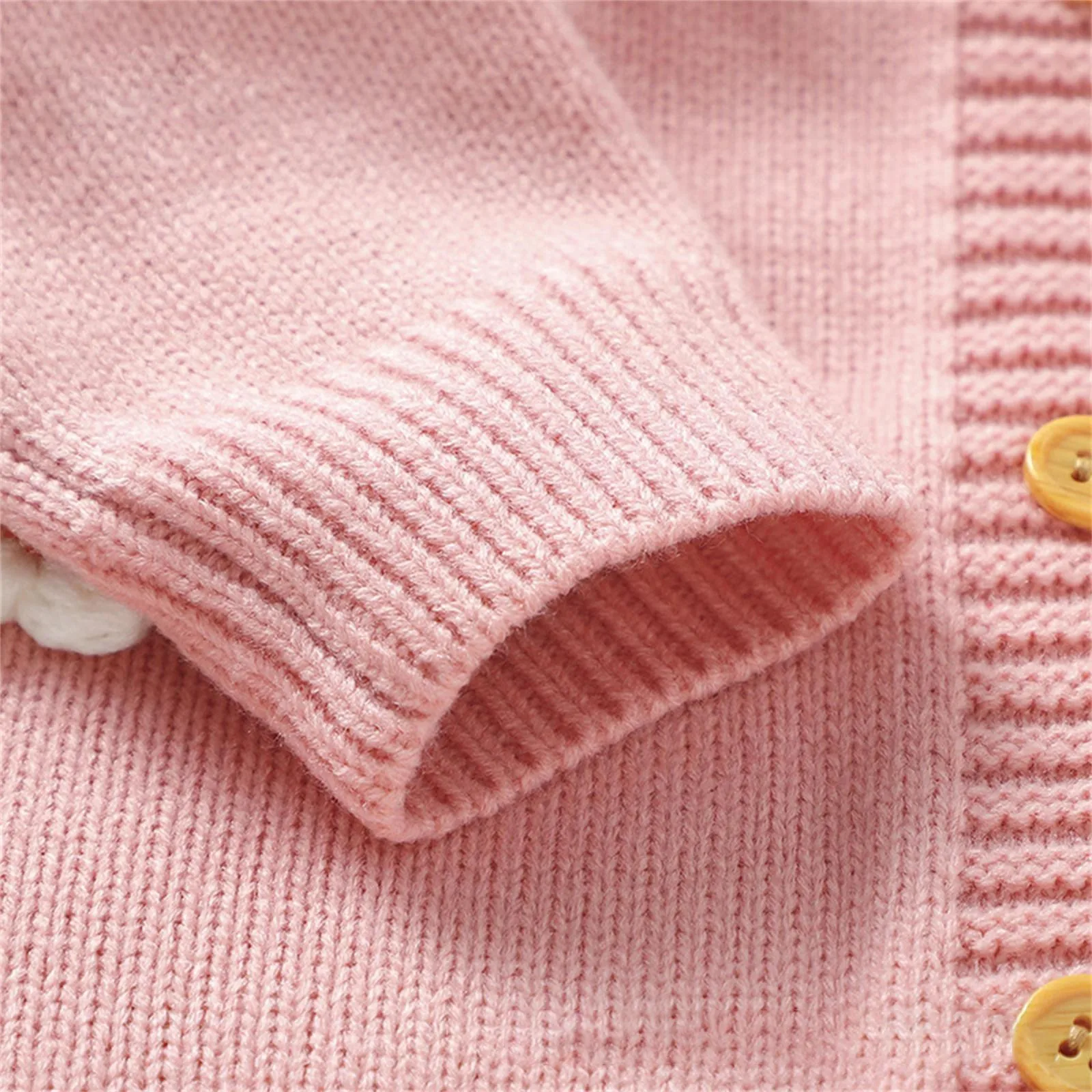 Autumn And Winter Baby Clothing Knitted Jumpsuit Baby Girls Embroidered Flower Print Pink Overalls Baby Girls Jumpsuits 0-18M