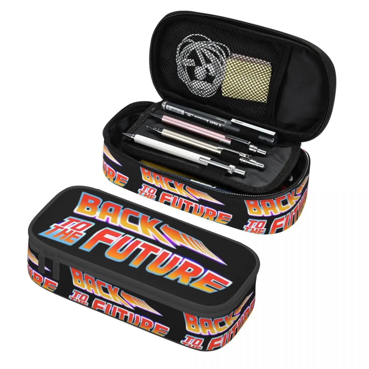 

Back To The Future Movie Logo Pencil Case Pencil Pouch Storage Stationery Supplies Big Capacity Pen Box Pencil Bag for Students