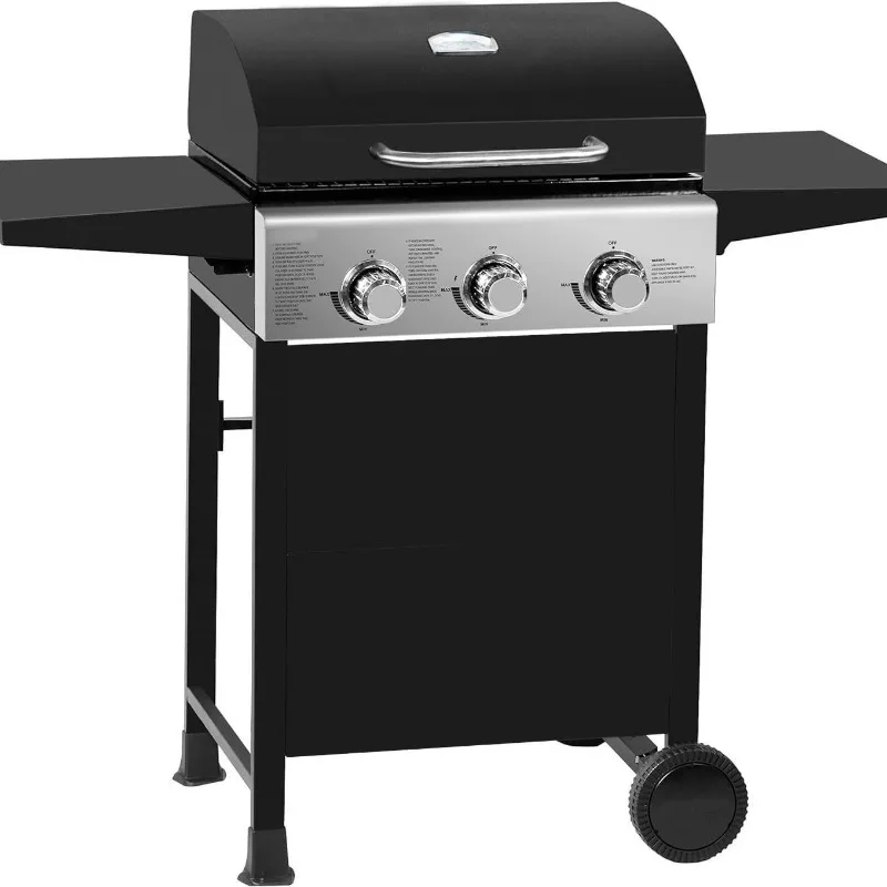 

Multifunctional with side grill American grill Gas grill BBQ foldable side table with wheels