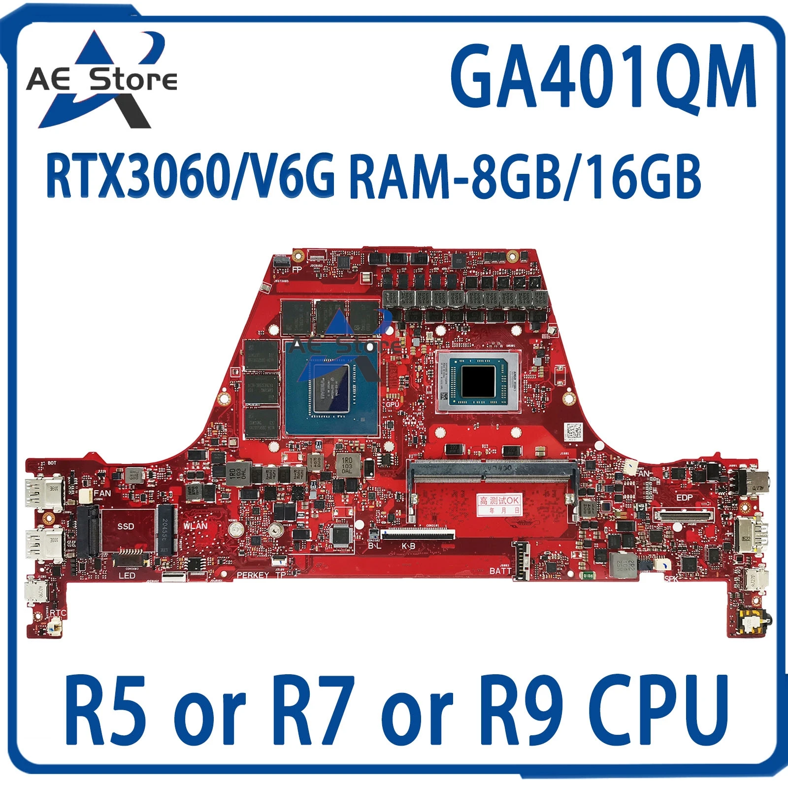 

Материнская плата для ноутбука ROG Zephyrus G14 GA401QM R7 R9 GA401QA GA401QN GA401QL GA401QMR GA402QM GA501QM GU401QM