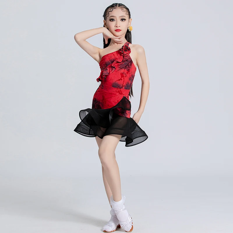 

UK Latin Dancewear for Kids Girls - Practice & Performance 2-Piece Set with Sleeveless Top ballroom dance costumes Line dance