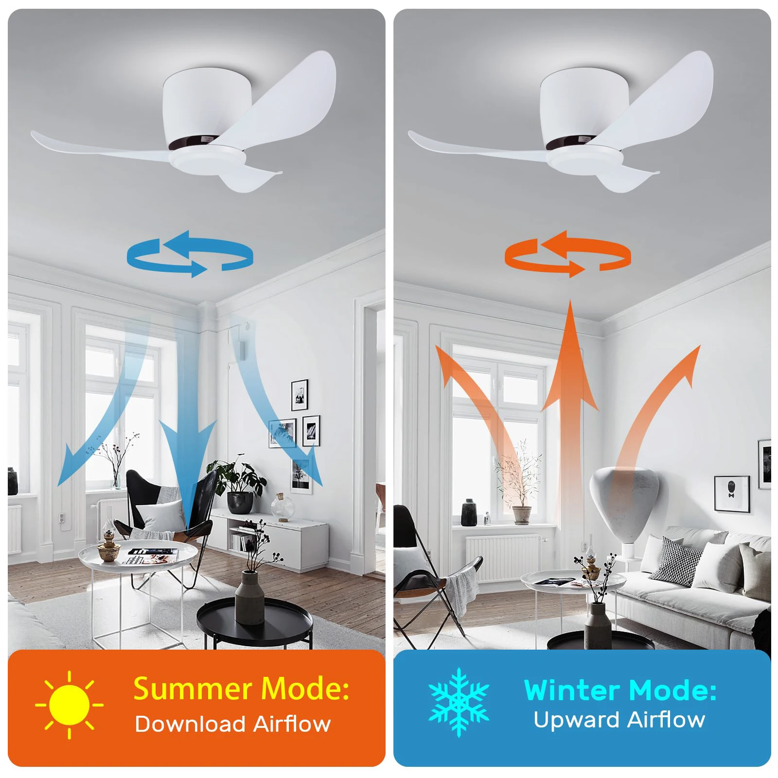 مروحة سقف 30 بوصة، بدون ضوء، غرفة نوم، دراسة، مروحة سقف مع ضوء، مروحة كهربائية منزلية صامتة، ضوء معلق، 110 فولت 220 فولت #3