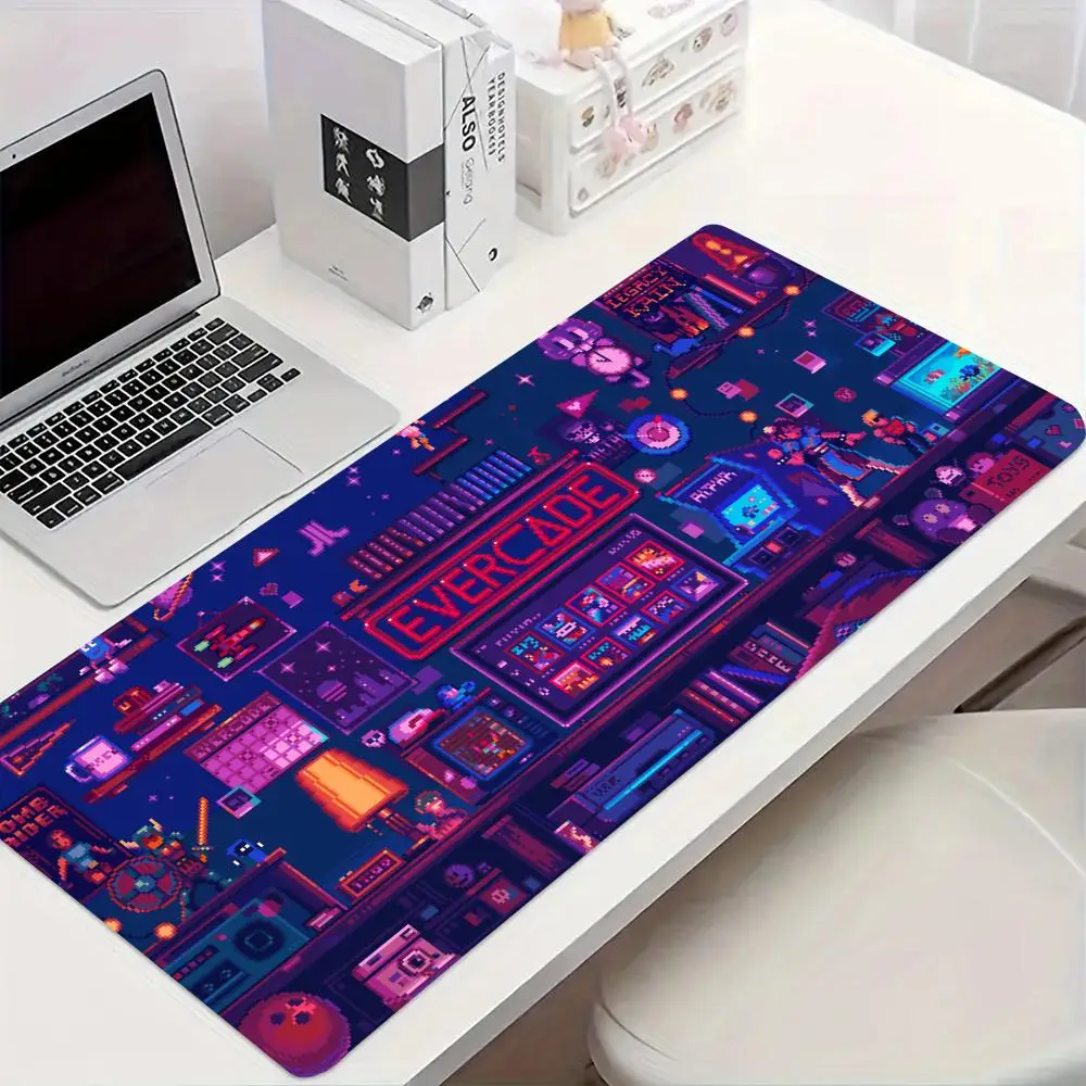 لوحة ماوس Cyberpunk، تصميم نمط ألعاب مطاطي، ملحقات ألعاب، حصيرة مكتب مطاطية غير قابلة للانزلاق، مناسبة للمكتب والألعاب