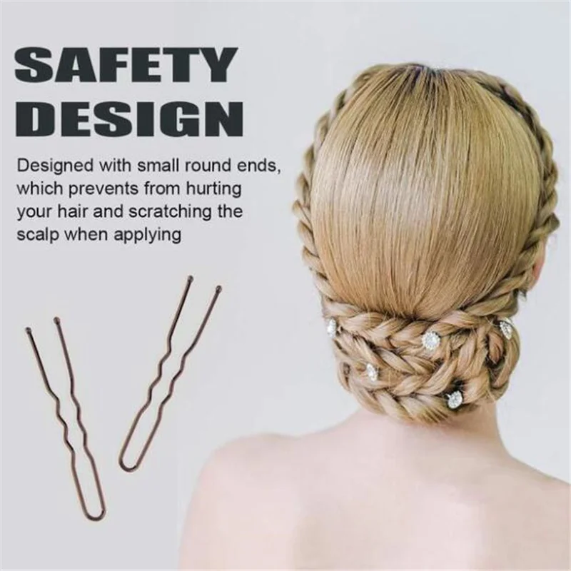 50pcs Invisible U Shaped Hairpins Clips Bobby Pin Barrette for DIY Women Lady Girls Hair Bundle Styling Accessories Tool Vintage