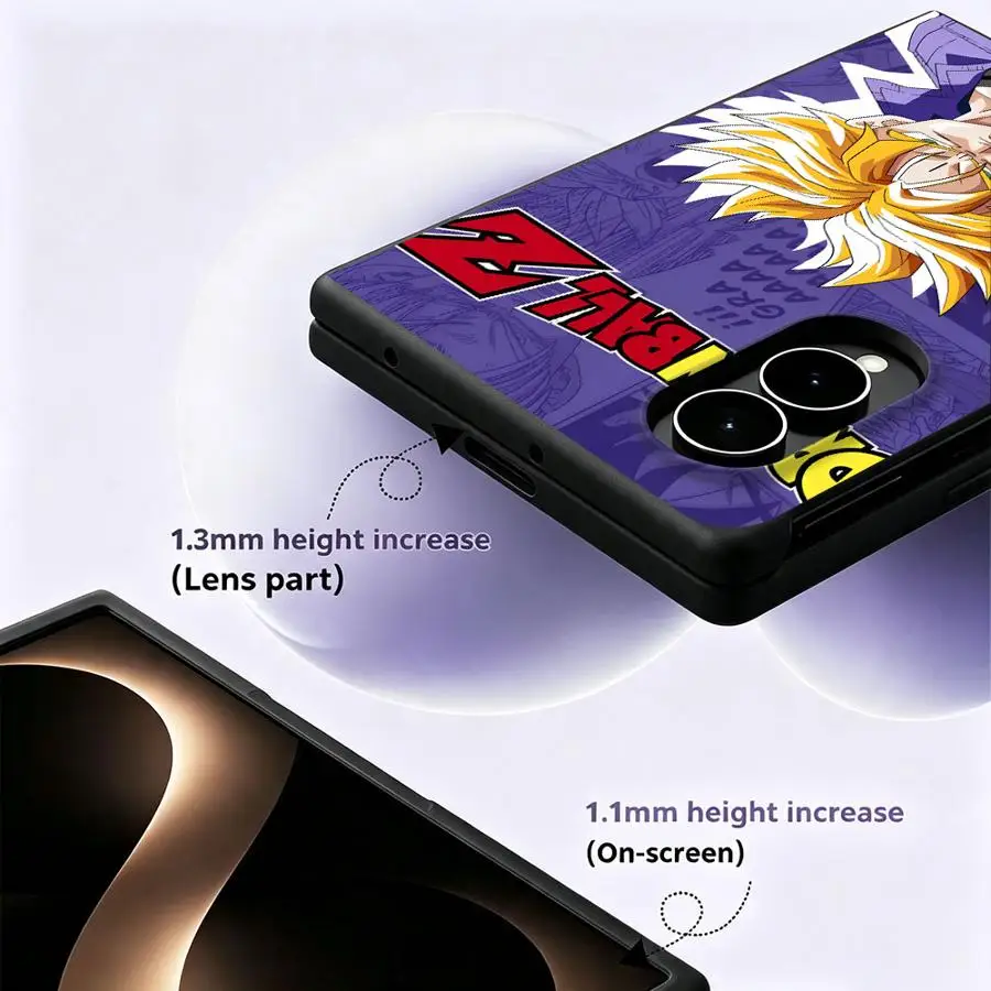 Dragon Ball Vegeta Trunks Luxury Phone Cover Case for Samsung Galaxy Z Fold 8 Z Fold8 Wide ZFold8 ZFold Wide view 3