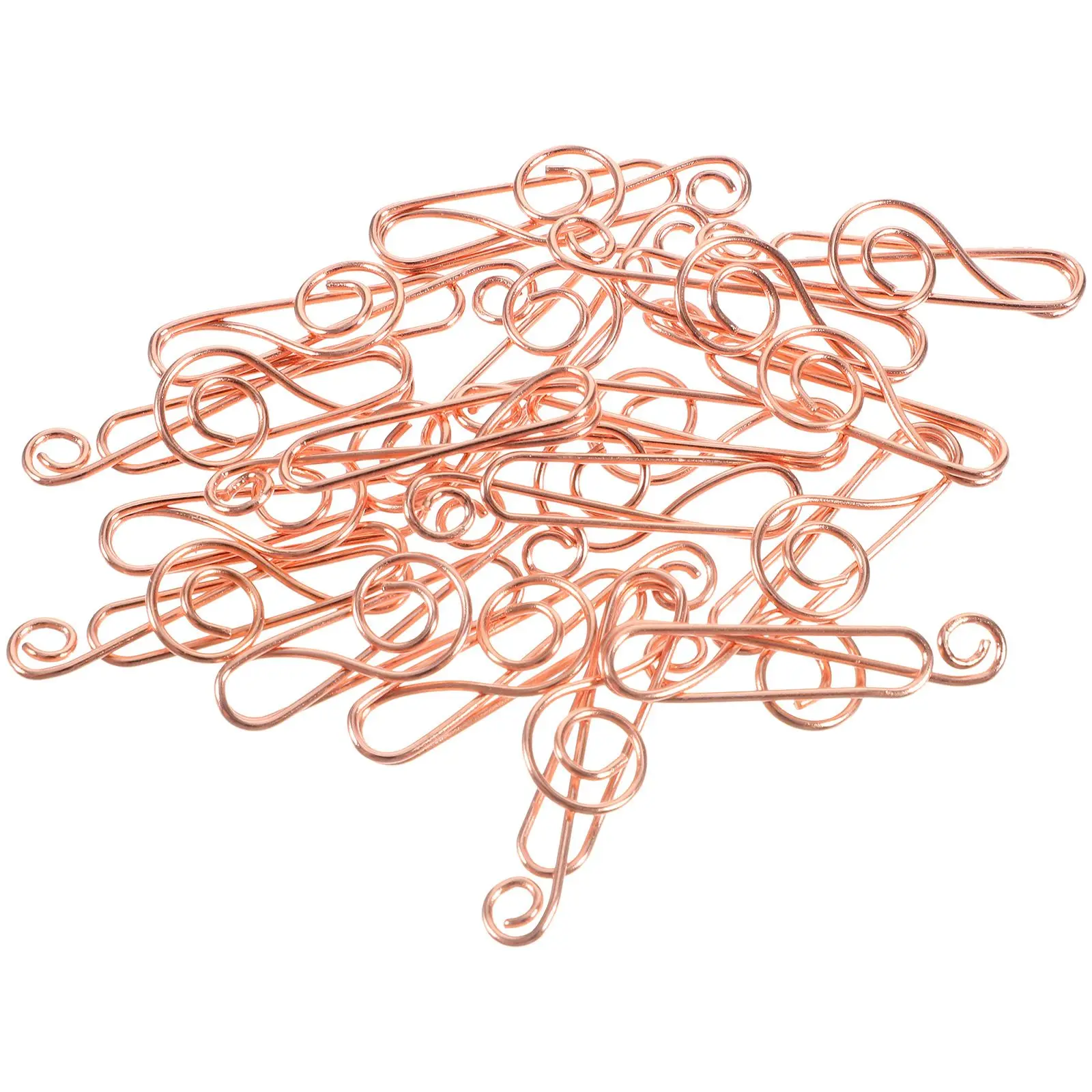 

50pcs Music Notes Paper Clips Metal Bookmarks for School Office Supplies Carbon Steel Document ganizer