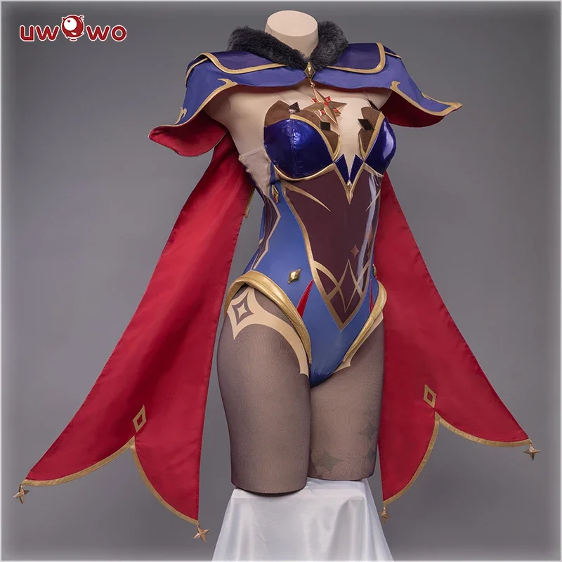 UWOWO Game Genshin Impact Mona Megistus Astral Reflection Cosplay Costume Enigmatic Astrologer Halloween Costume