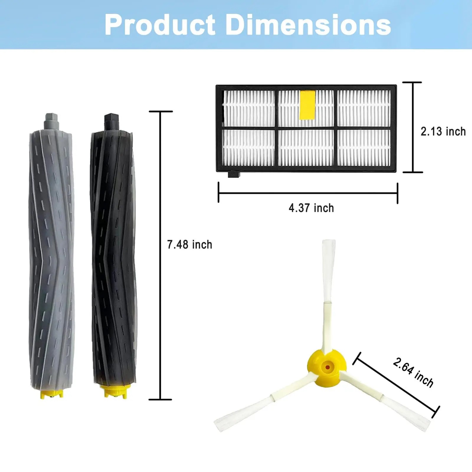 Replacement Parts Compatible for iRobot Roomba 800 900 Series 960 860 805 850 980 861 864 866 870 871 880 890 891 981 985 961