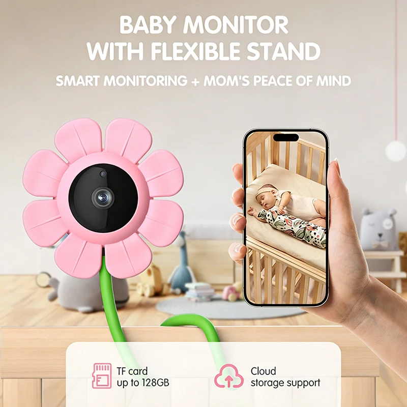 

Видеоняня с камерой 400W HD, беспроводная Wi-Fi камера наблюдения, инфракрасная камера ночного видения без карты памяти