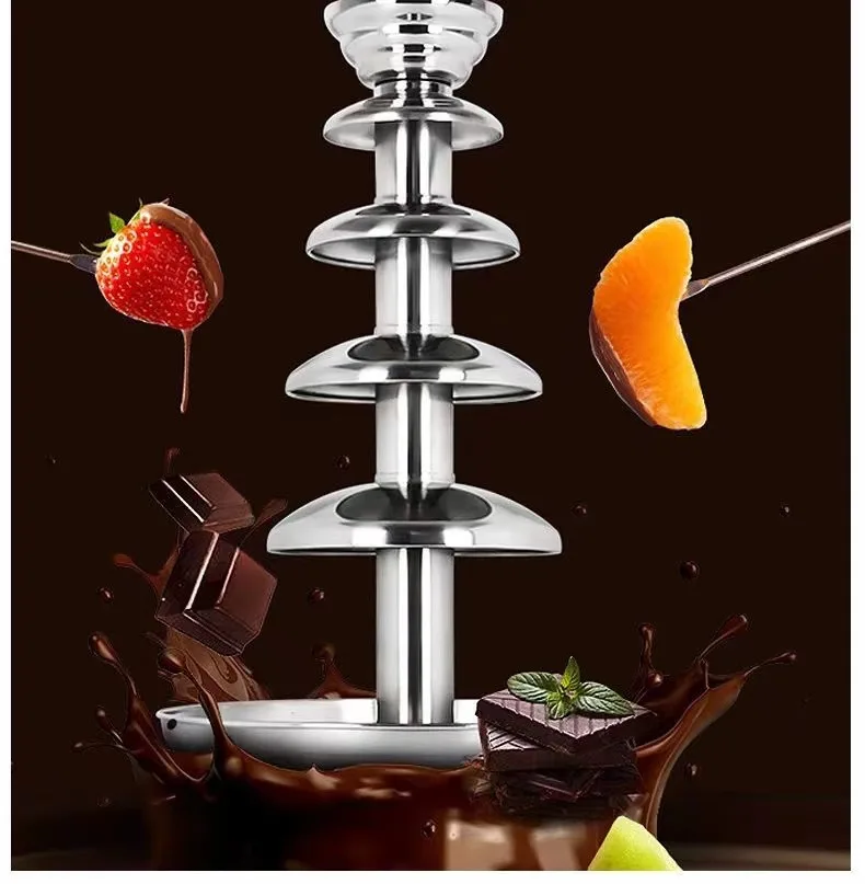 Stainless Steel 3Tier Chocolate Fountain, Commercial and Home Use for Parties and Events Quick Melt Appliance Easy Clean Device images - 6