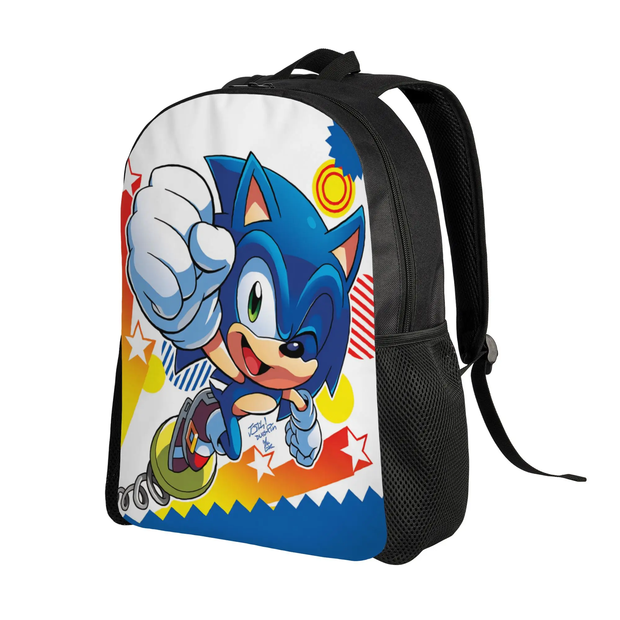Sonices Cartoon Game Backpack  Sport Backpacks Men Custom Breathable School Bags Kawaii Rucksack