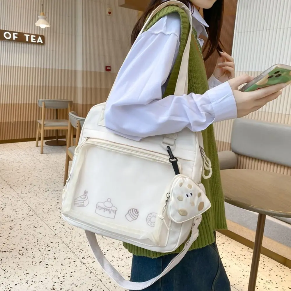Crossbody Purse Clear Small Ita Bag Japanese Style Multi-purpose Pin Display Bag PVC Portable Clear ItaBag Girls