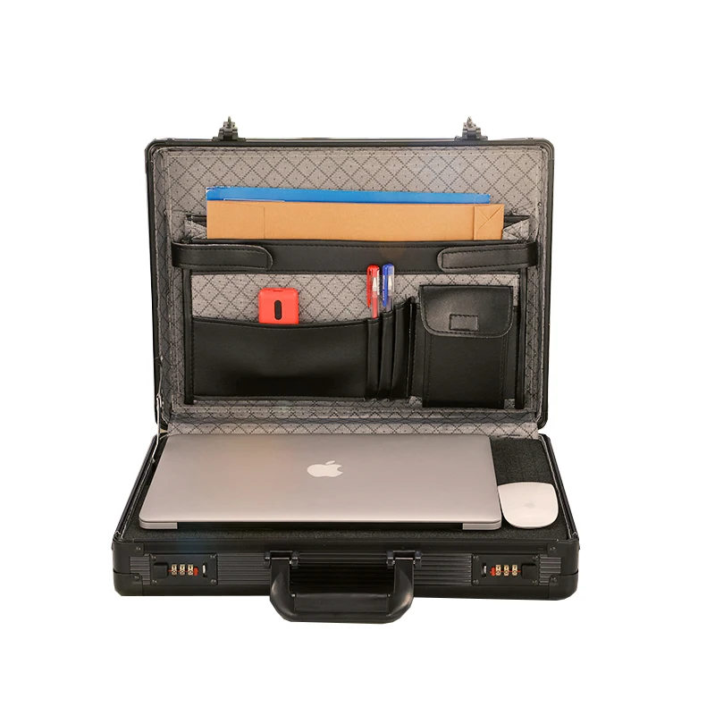 Portable Password Box With Lock Multifunctional Notebook Computer Aluminum Tool Case Household File Storage Suitcase